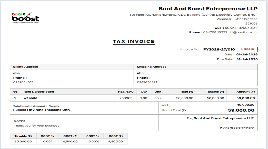 BillBoat Invoice Maker
